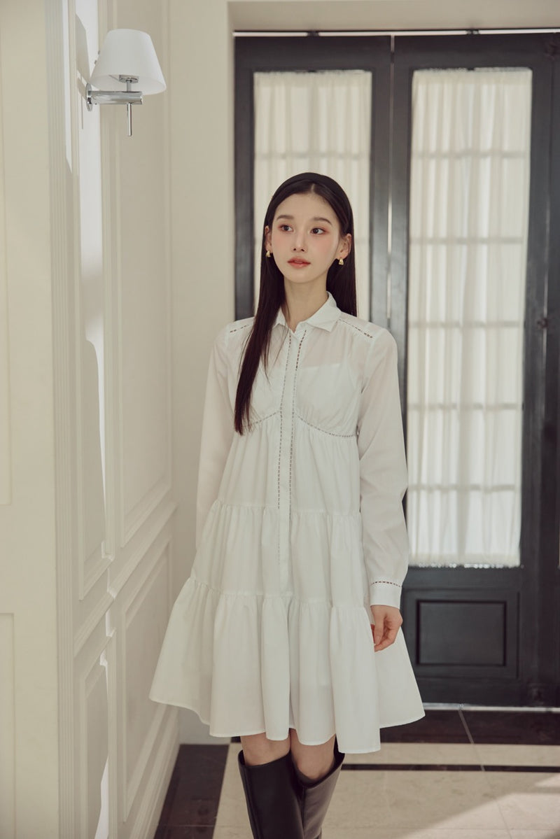 モデル身長：166cm　カラー：white　サイズ：M