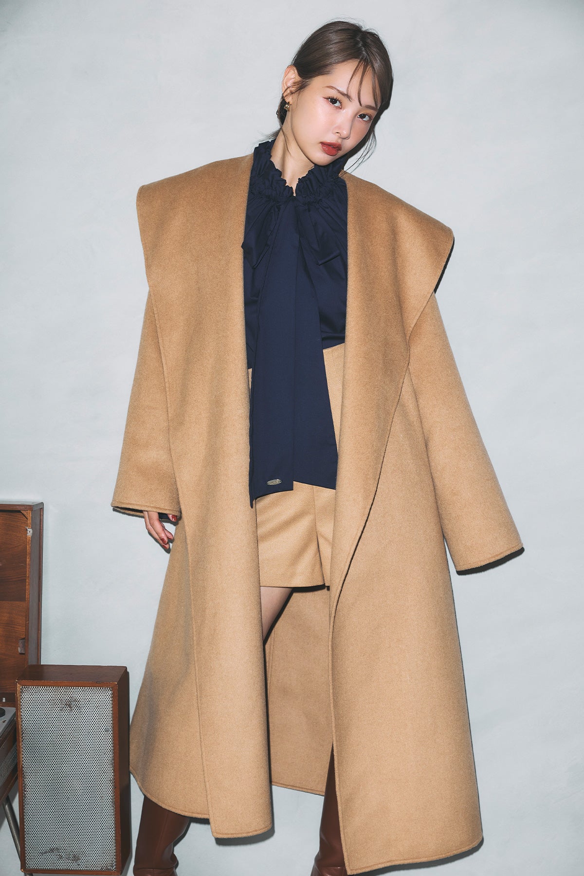 ショールカラーウールロングコート – poláura OFFICIAL ONLINE STORE