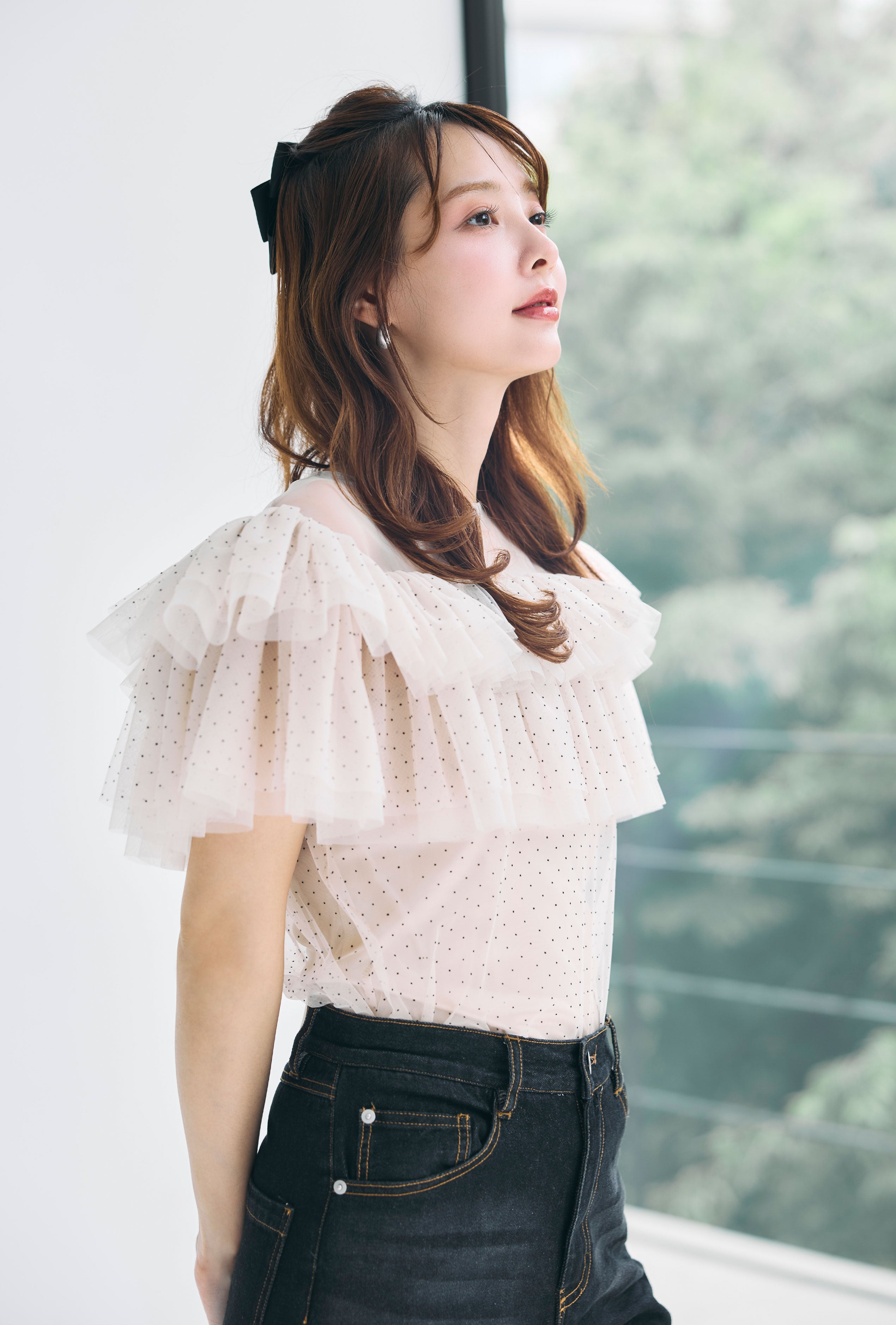 ラッフルドットシアーブラウス – poláura OFFICIAL ONLINE STORE
