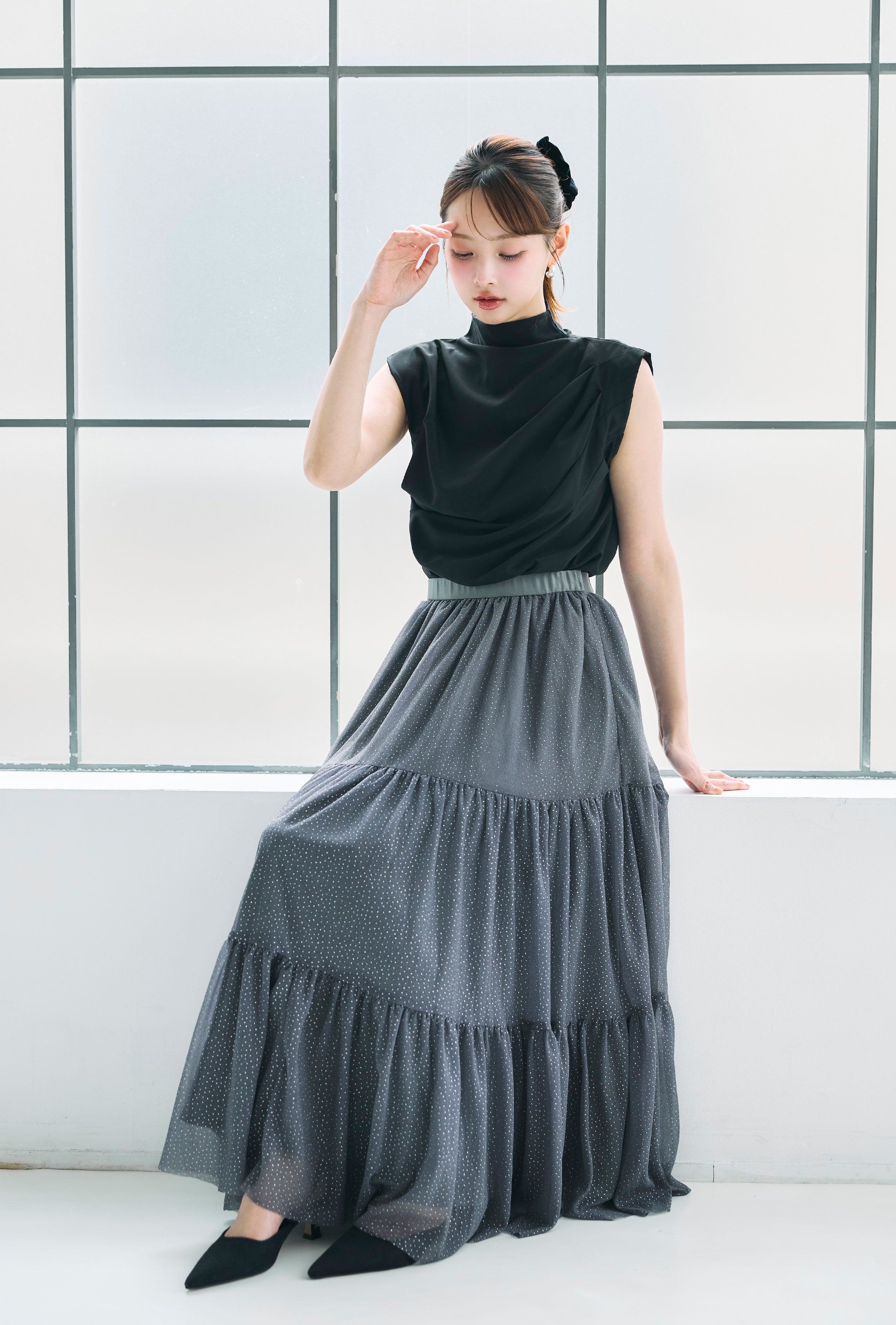 ハイネックドレープブラウス – poláura OFFICIAL ONLINE STORE