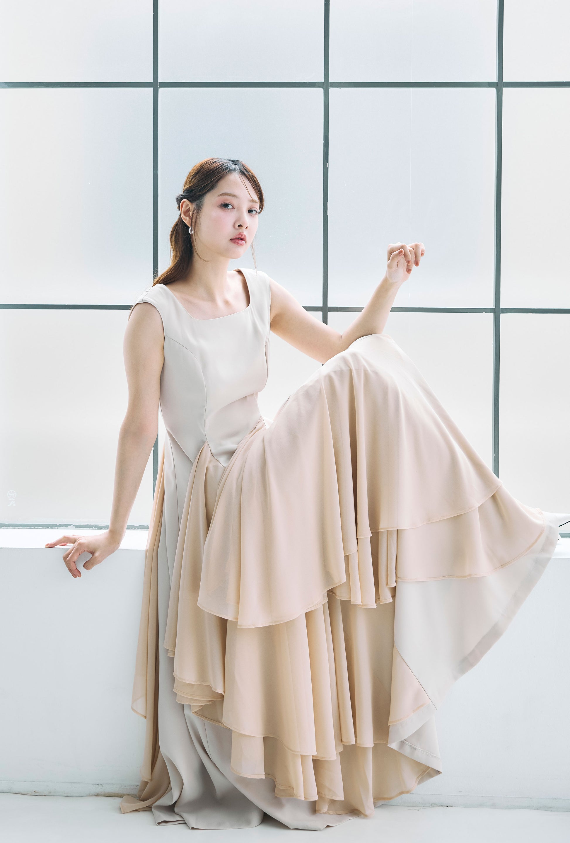 モデル身長：172cm　サイズ：M　カラー：pink beige