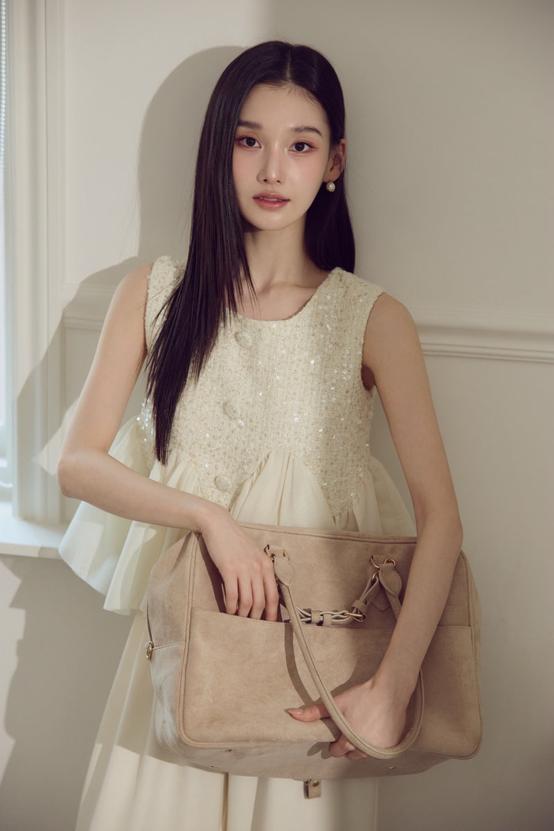 モデル身長：166cm　トップスカラー：off white　ボトムカラー：off white　ボトムサイズ：M