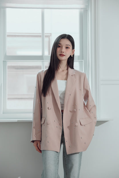 モデル身長：166cm カラー：pink beige