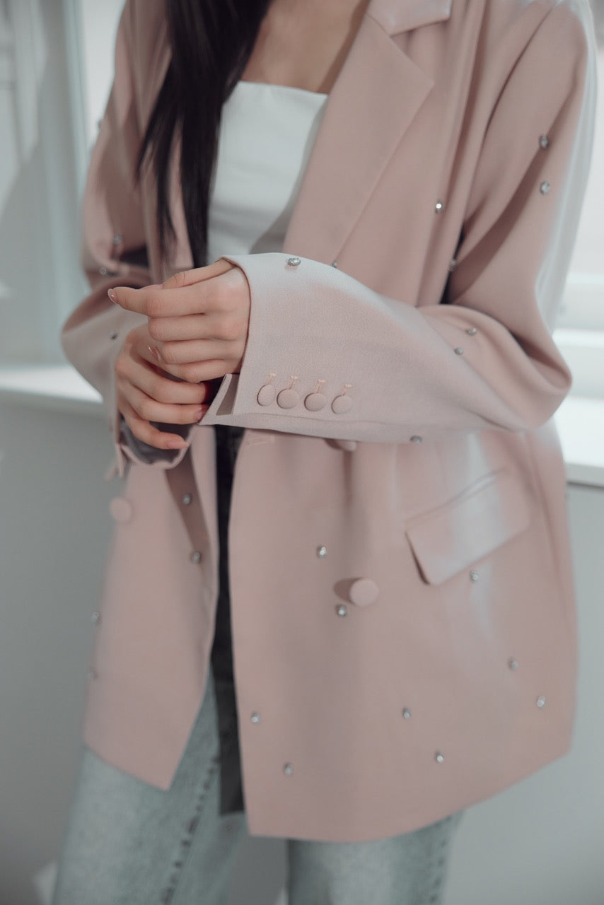 モデル身長：166cm カラー：pink beige