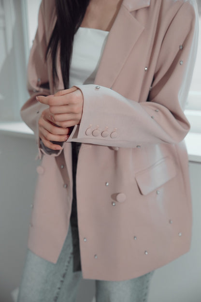 モデル身長：166cm カラー：pink beige