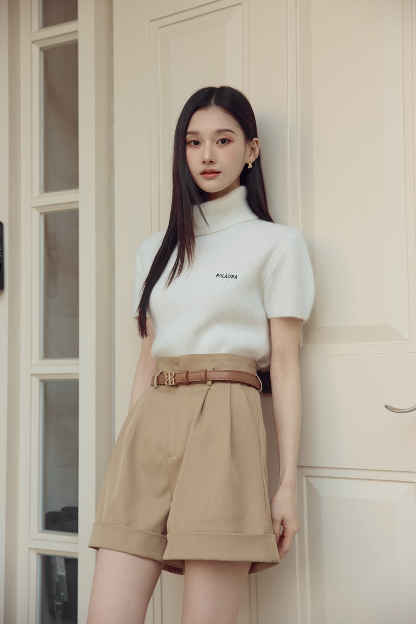 polaura ターンバックハイウエストキュロットパンツ ターンバックハイウエストキュロットパンツ – poláura OFFICIAL ONLINE
