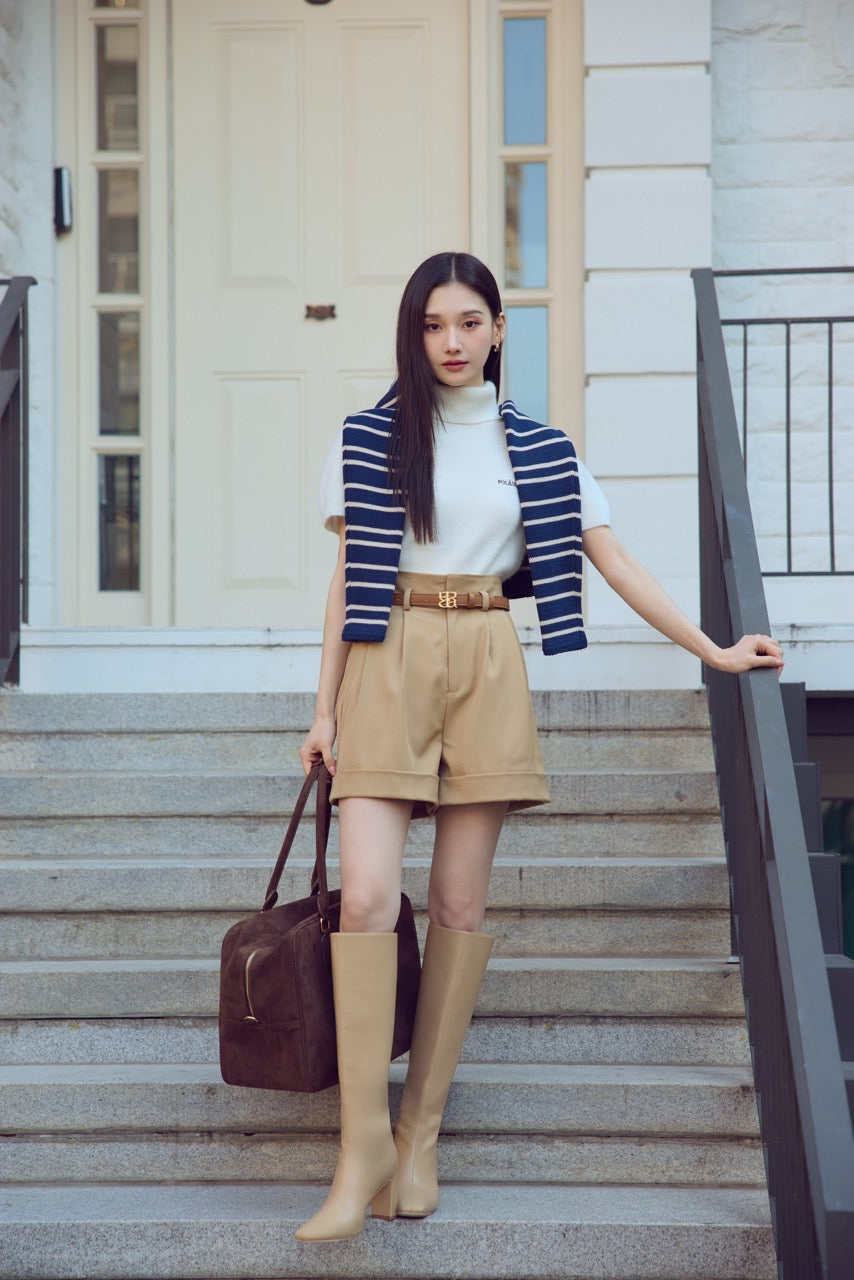 polaura ターンバックハイウエストキュロットパンツ ターンバックハイウエストキュロットパンツ – poláura OFFICIAL ONLINE