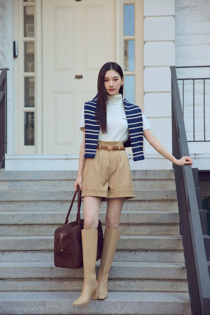 モデル身長：166cm　カラー：camel　サイズ：M