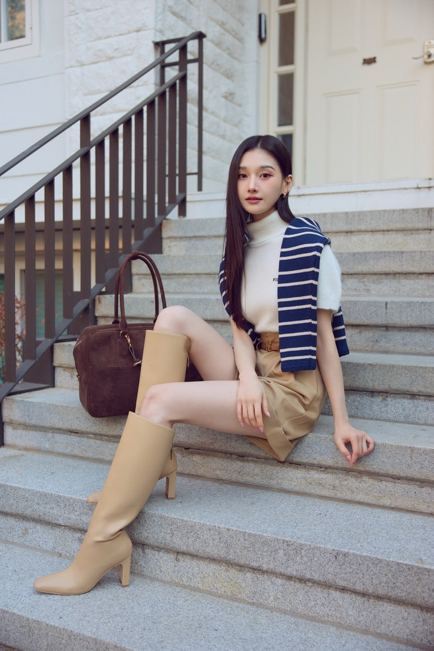 モデル身長：166cm　カラー：camel　サイズ：M