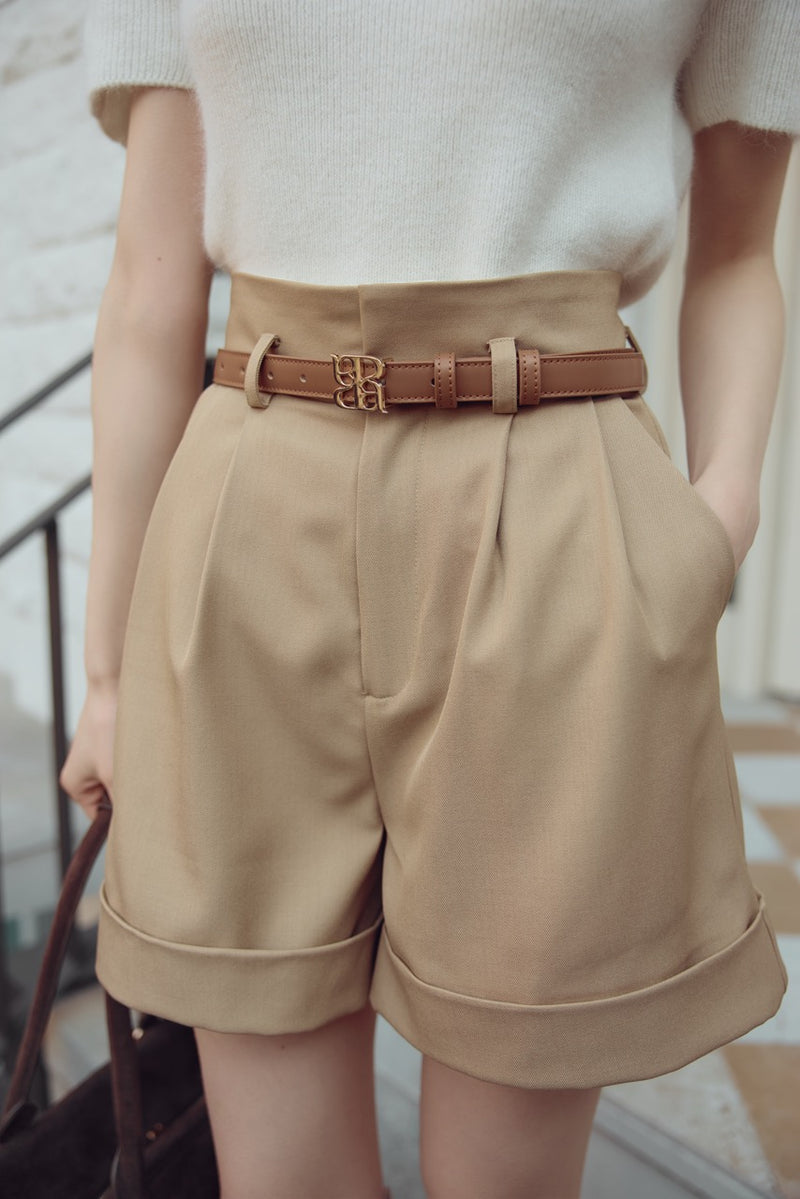 モデル身長：166cm カラー：pants,belt/camel サイズ：M