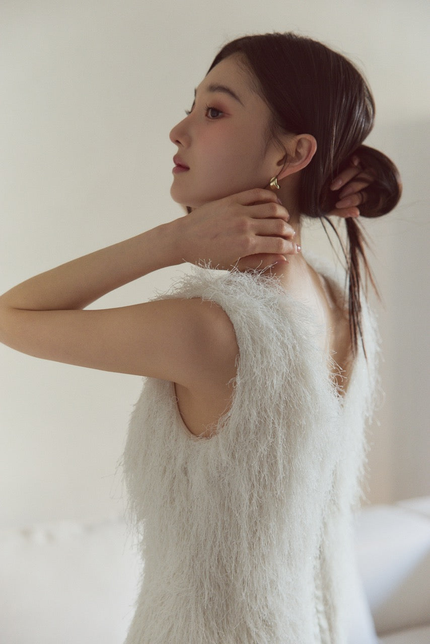 polauraソフトシャギー Iラインワンピース M ベージュ　ポローラ ソフトシャギー Iラインワンピース – poláura OFFICIAL ONLINE STORE