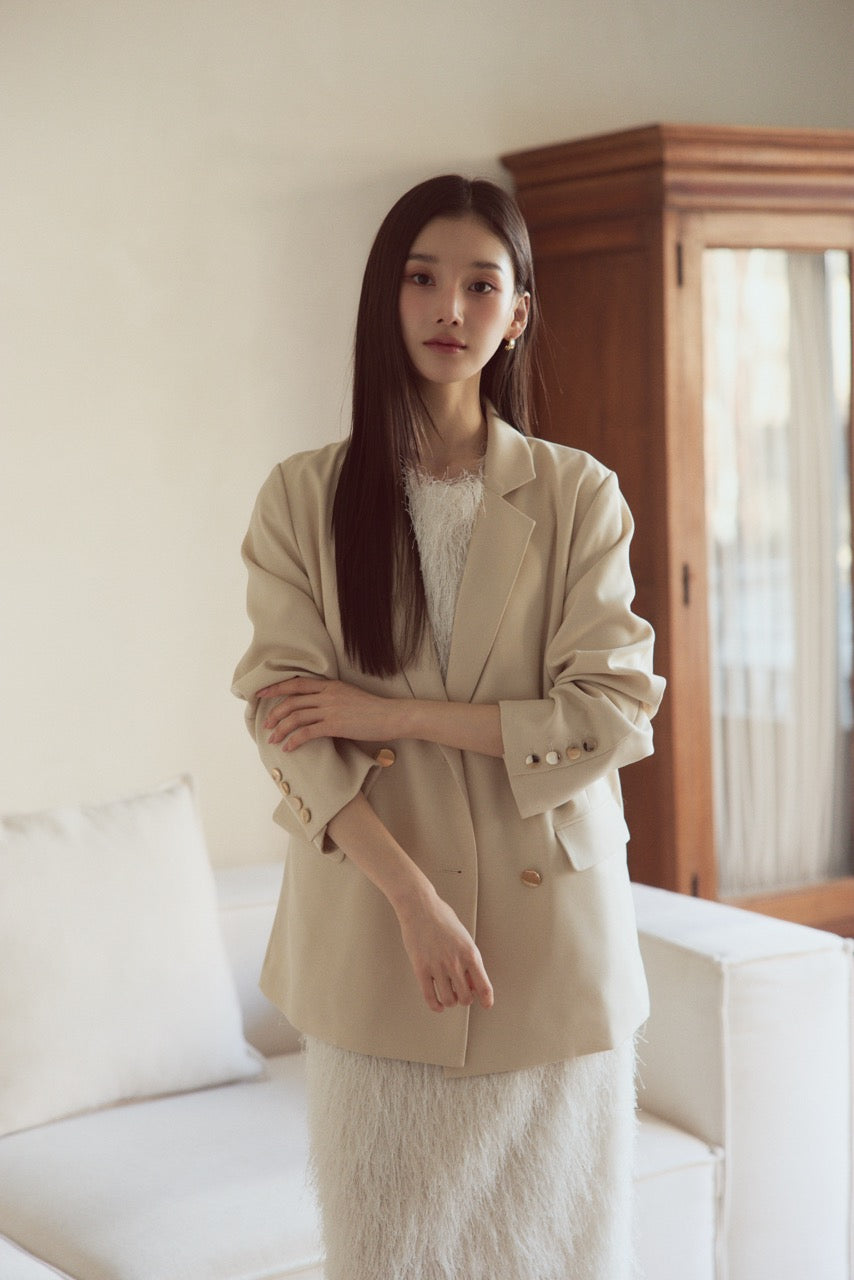 polauraソフトシャギー Iラインワンピース M ベージュ　ポローラ ソフトシャギー Iラインワンピース – poláura OFFICIAL ONLINE STORE
