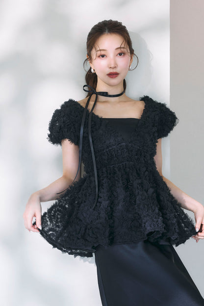 モデル身長：160cm　サイズ：FREE　カラー：ブラック