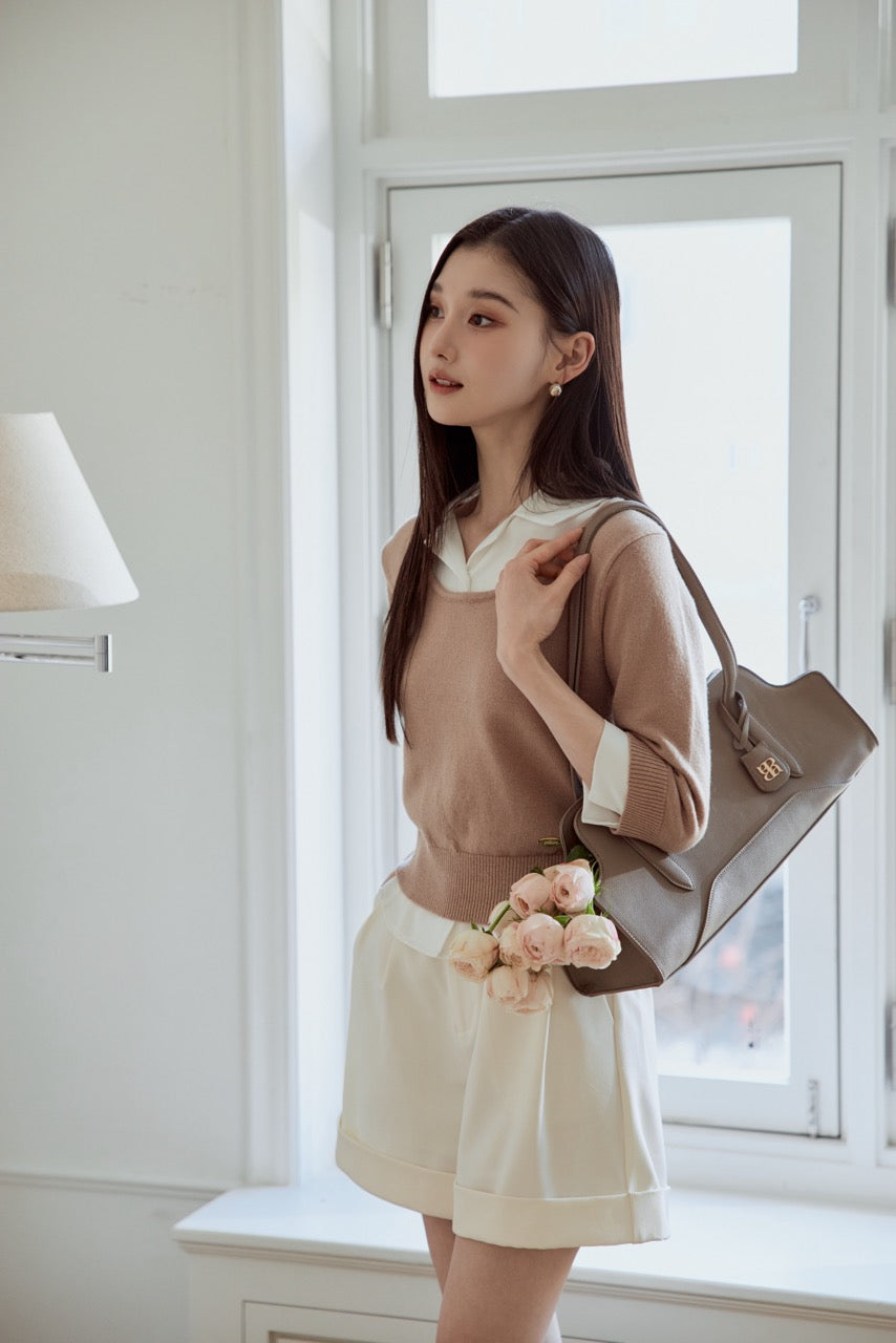 モデル身長：166cm カラー：beige