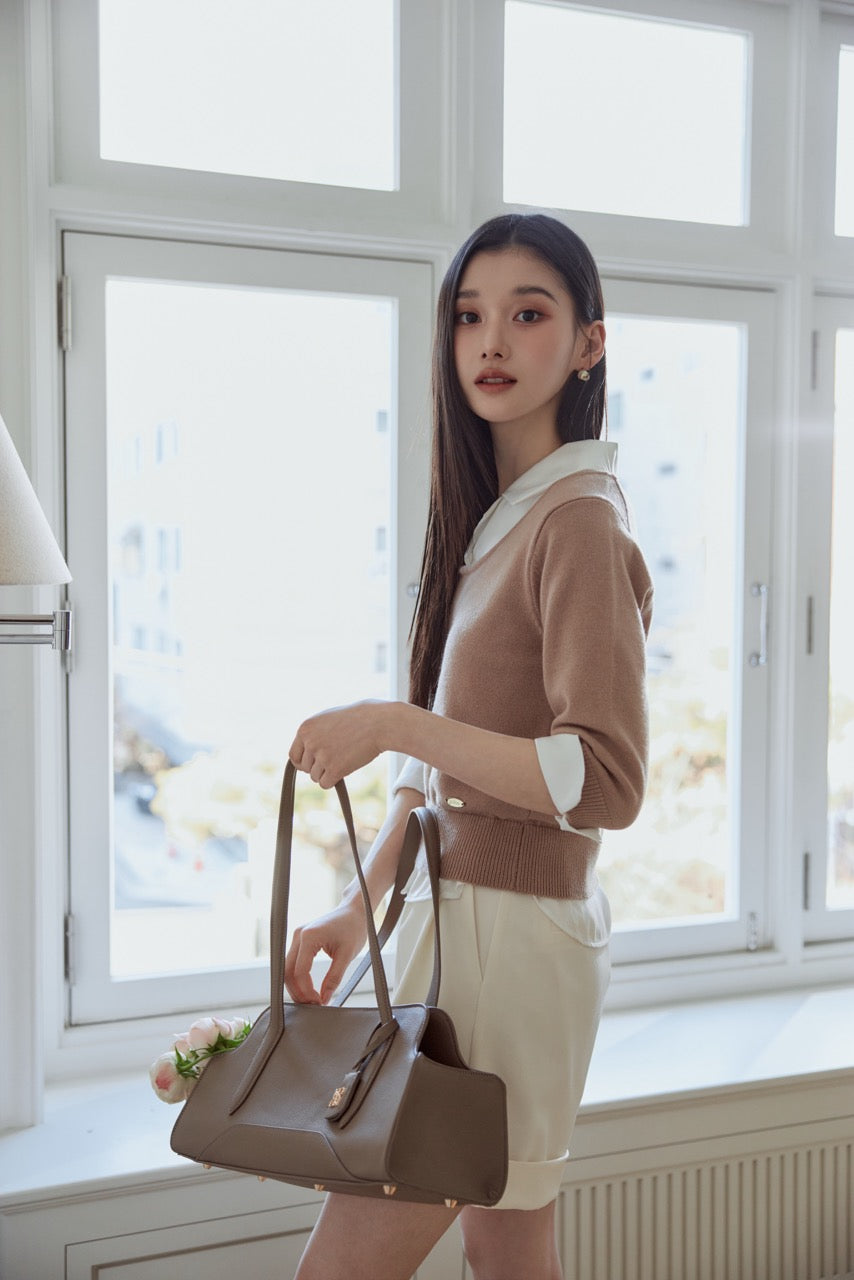 モデル身長：166cm カラー：beige