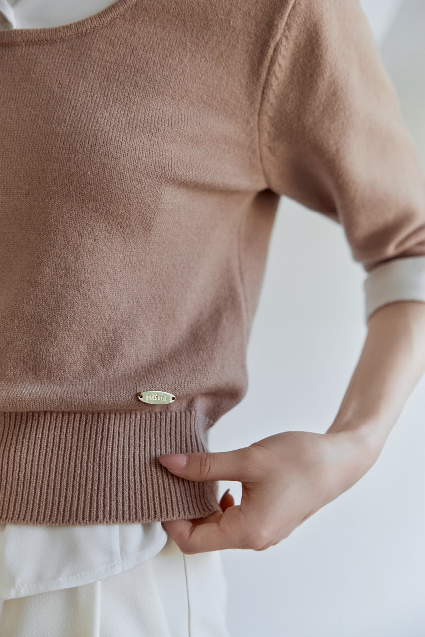 polaura レイヤードニットシャツトップス レイヤードニットシャツトップス – poláura OFFICIAL ONLINE STORE