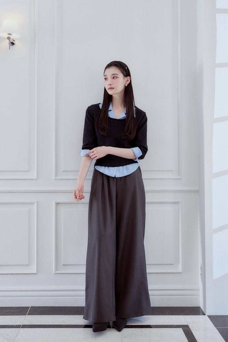 レイヤードニットシャツトップス – poláura OFFICIAL ONLINE STORE