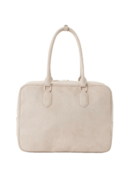 スウェードトラベルボストンバッグ