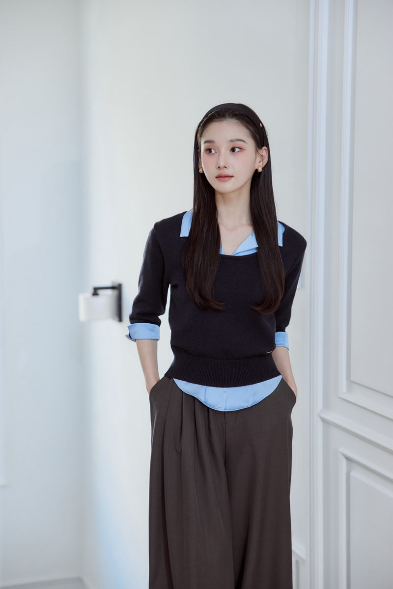 モデル身長：166cm　カラー：navy