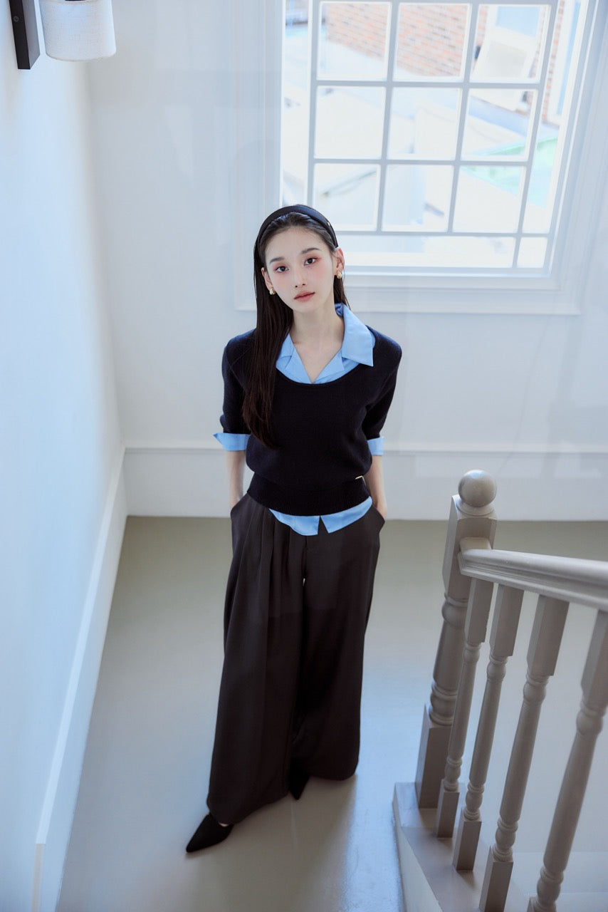 レイヤードニットシャツトップス – poláura OFFICIAL ONLINE STORE