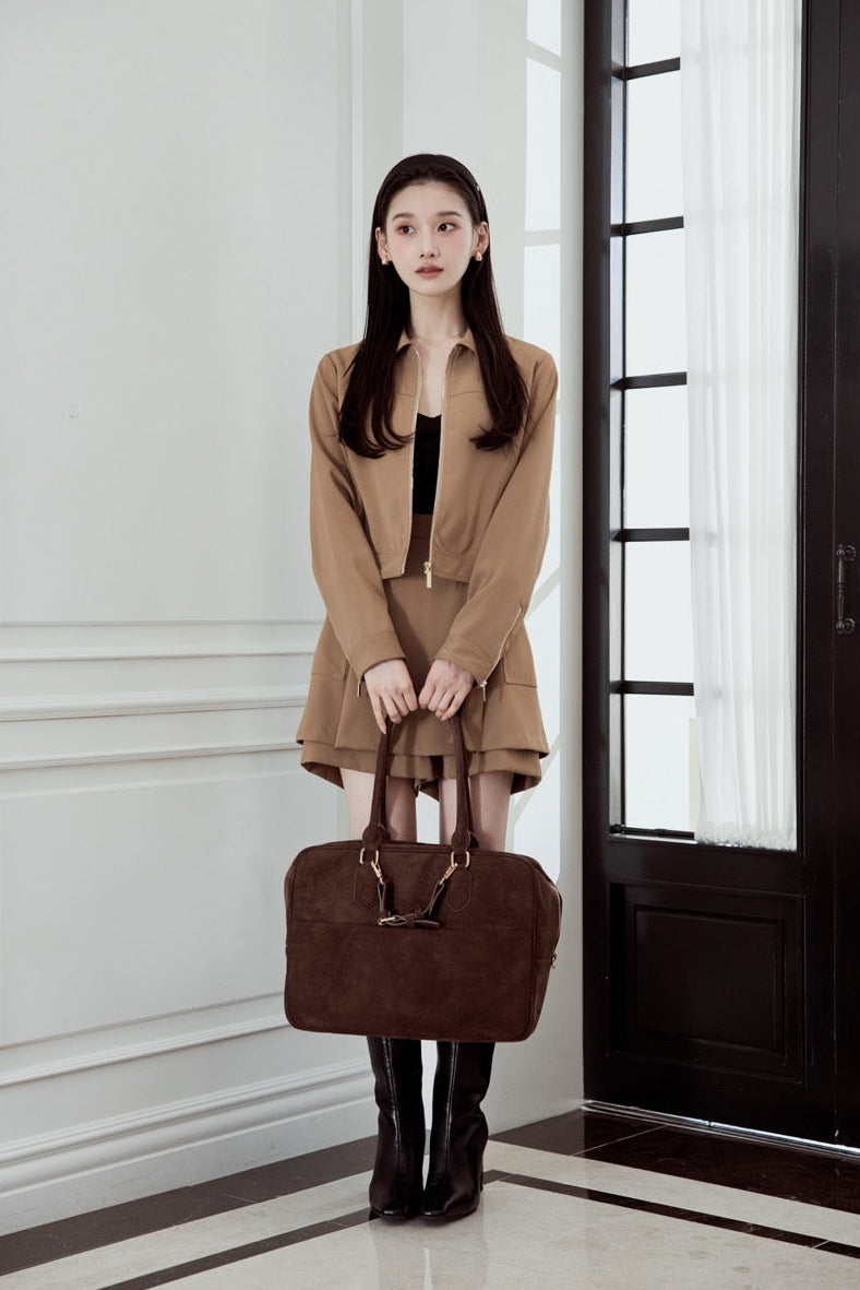 モデル身長：166cm　カラー：camel