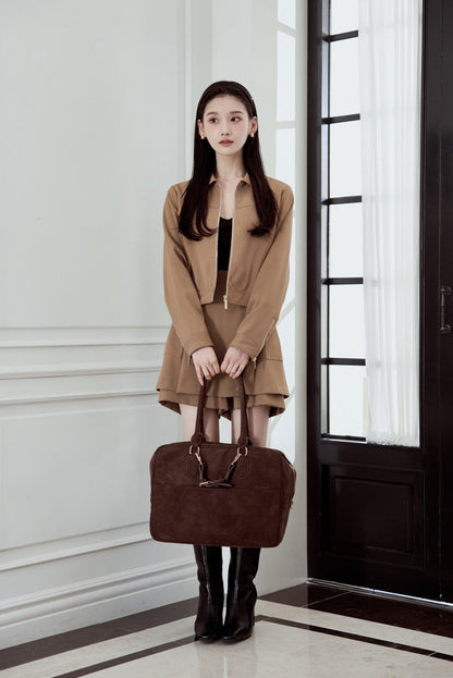 モデル身長：166cm　カラー：camel