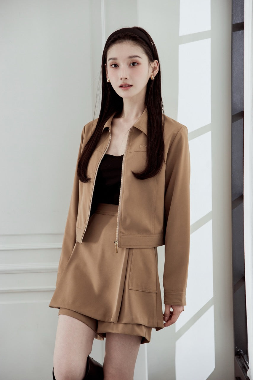 モデル身長：166cm カラー：camel