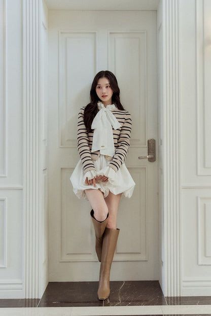 モデル身長：166cm カラー：beige