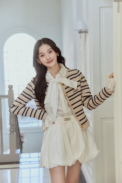 モデル身長：166cm カラー：beige