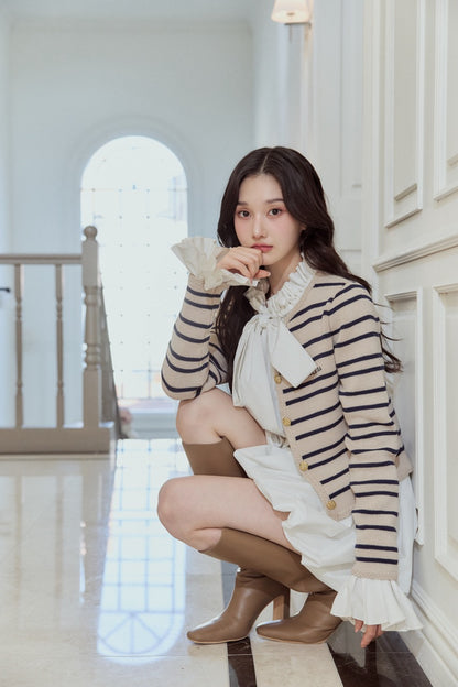 モデル身長：166cm カラー：beige