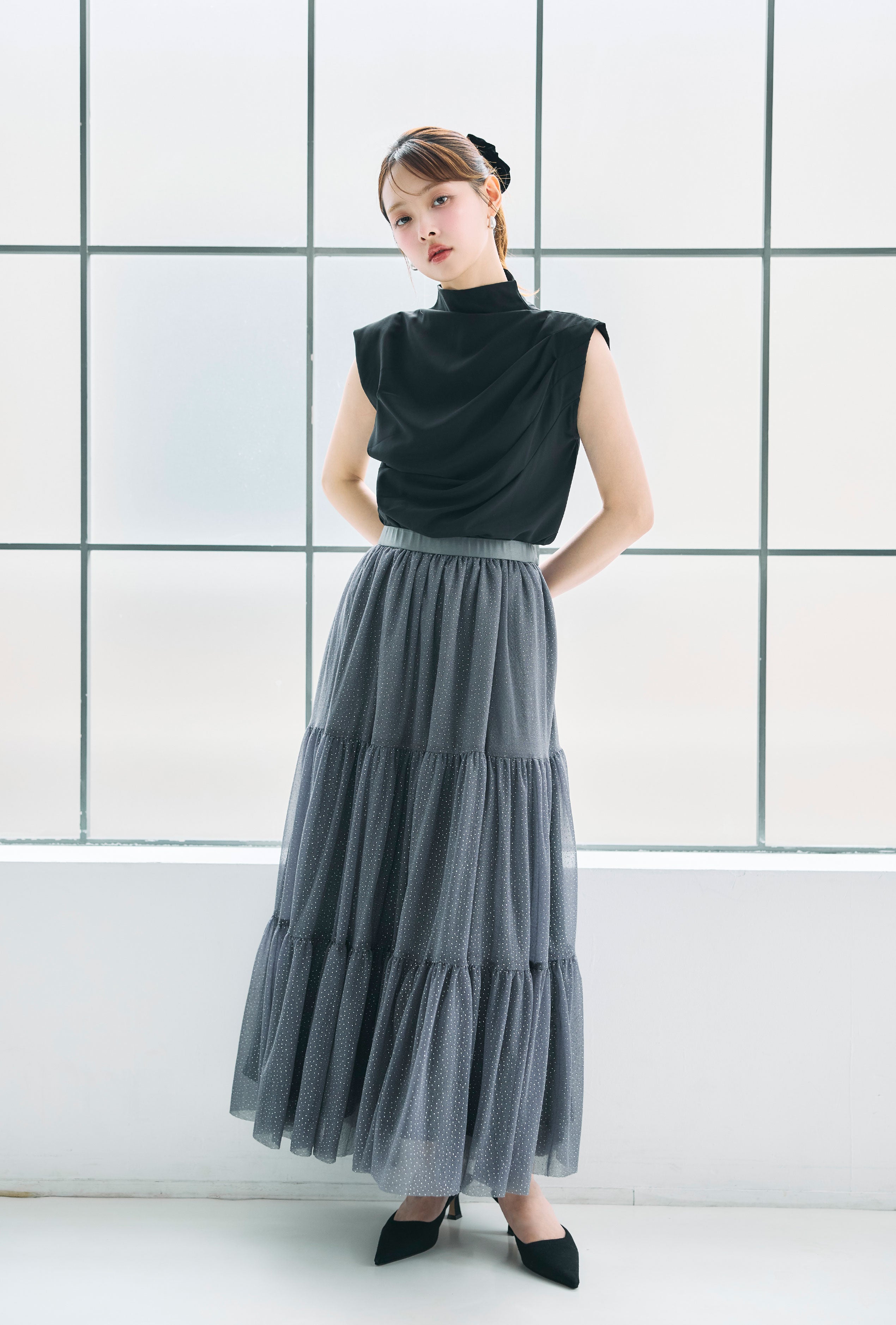 ハイネックドレープブラウス – poláura OFFICIAL ONLINE STORE