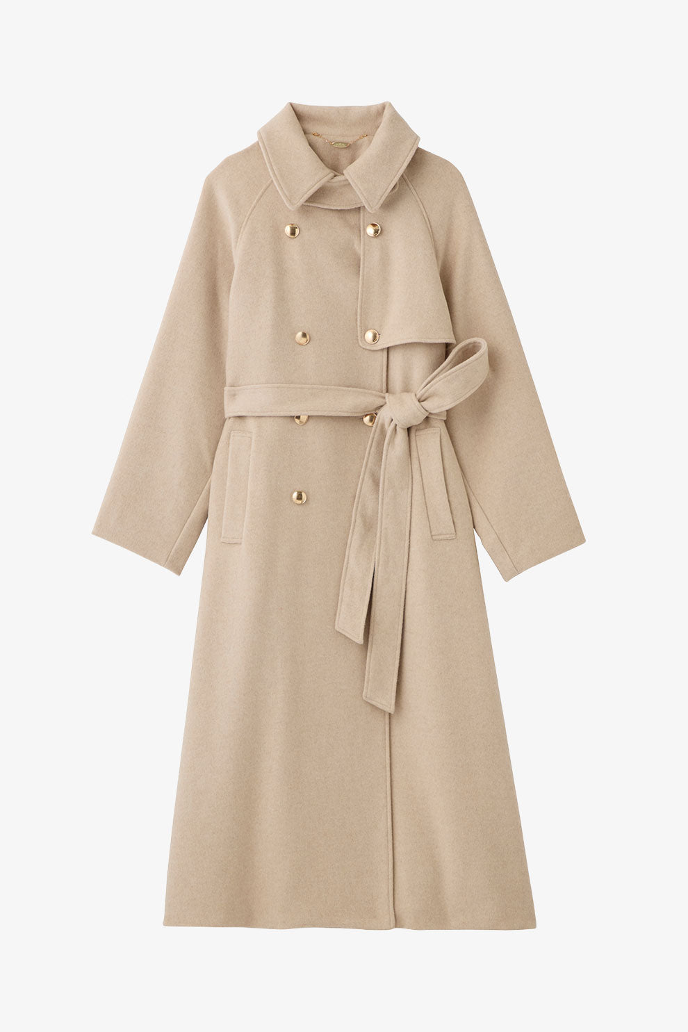 polaura ウールロングトレンチコート　charcoal polaura ウールロングトレンチコートcharcoal