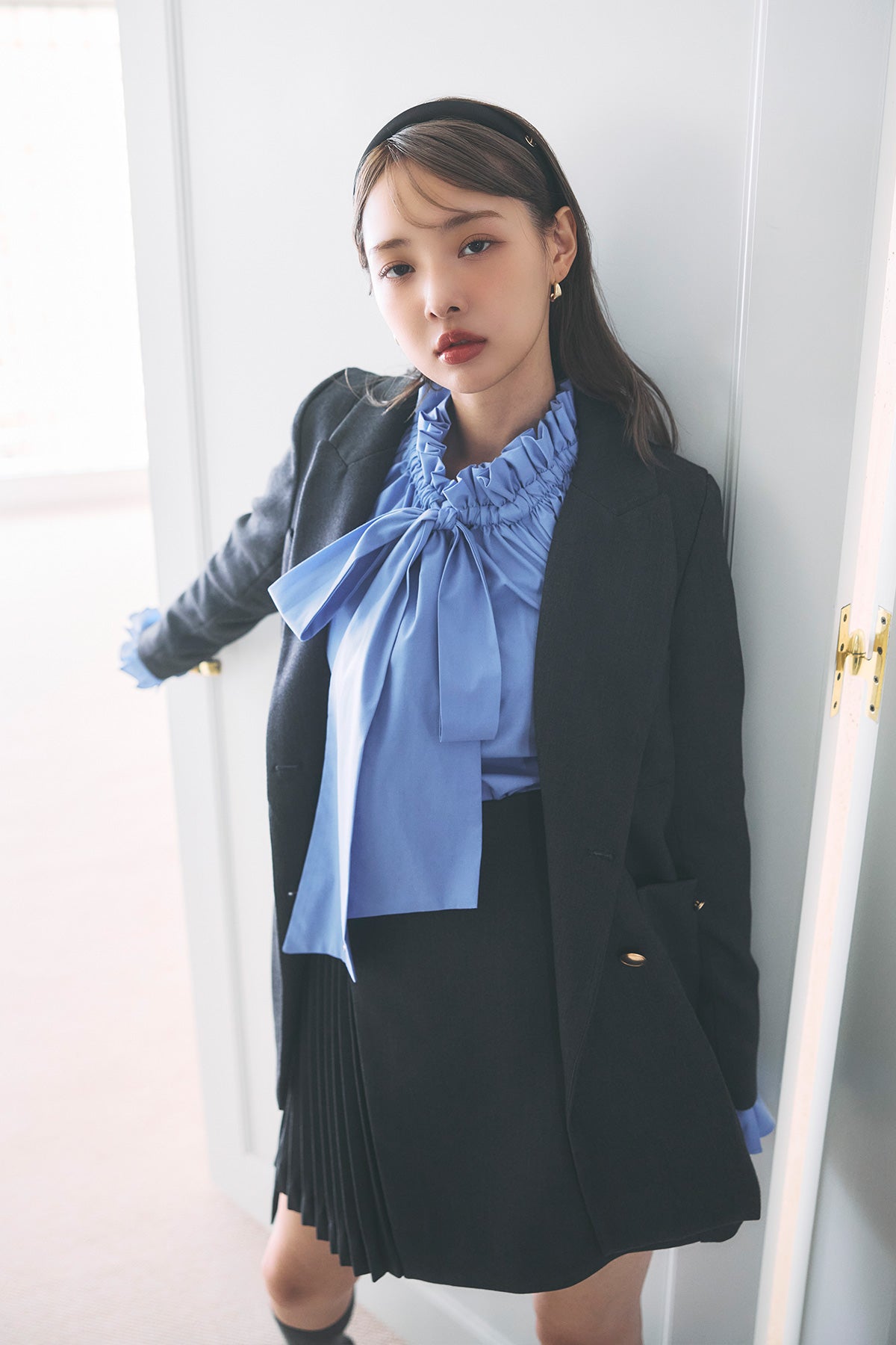 モデル身長：172cm サイズ：M カラー：navy
