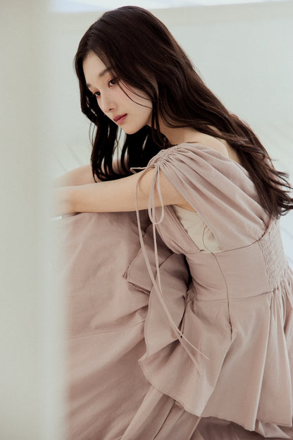 モデル身長：166cm　カラー：pink　サイズ：M