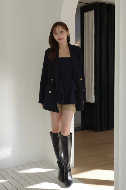 モデル身長：166cm カラー：navy