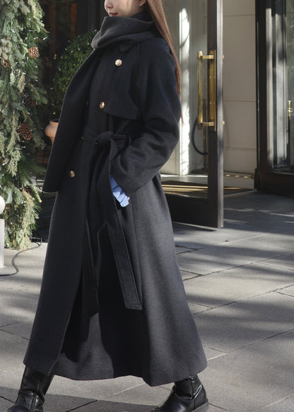 MANY WAYウールロングトレンチコート