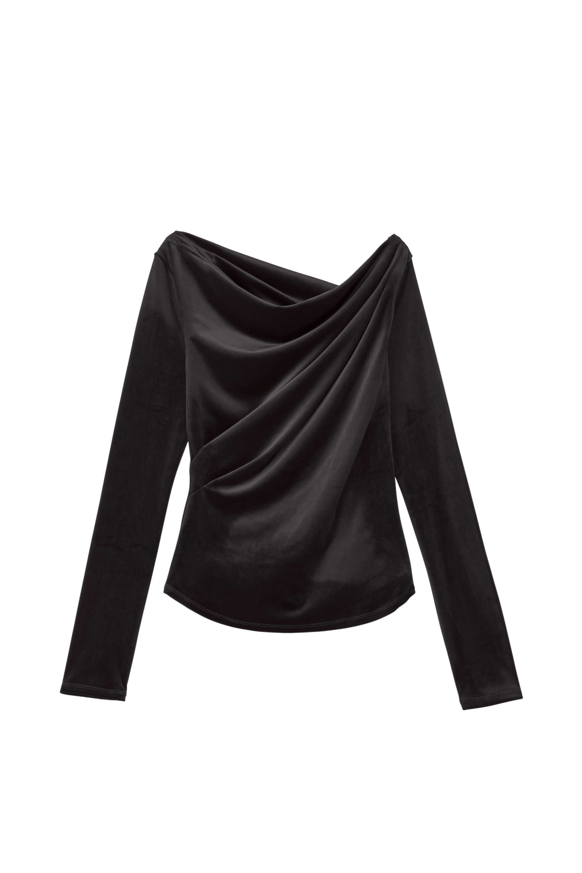 グロッシーベロアドレープトップス – poláura OFFICIAL ONLINE STORE