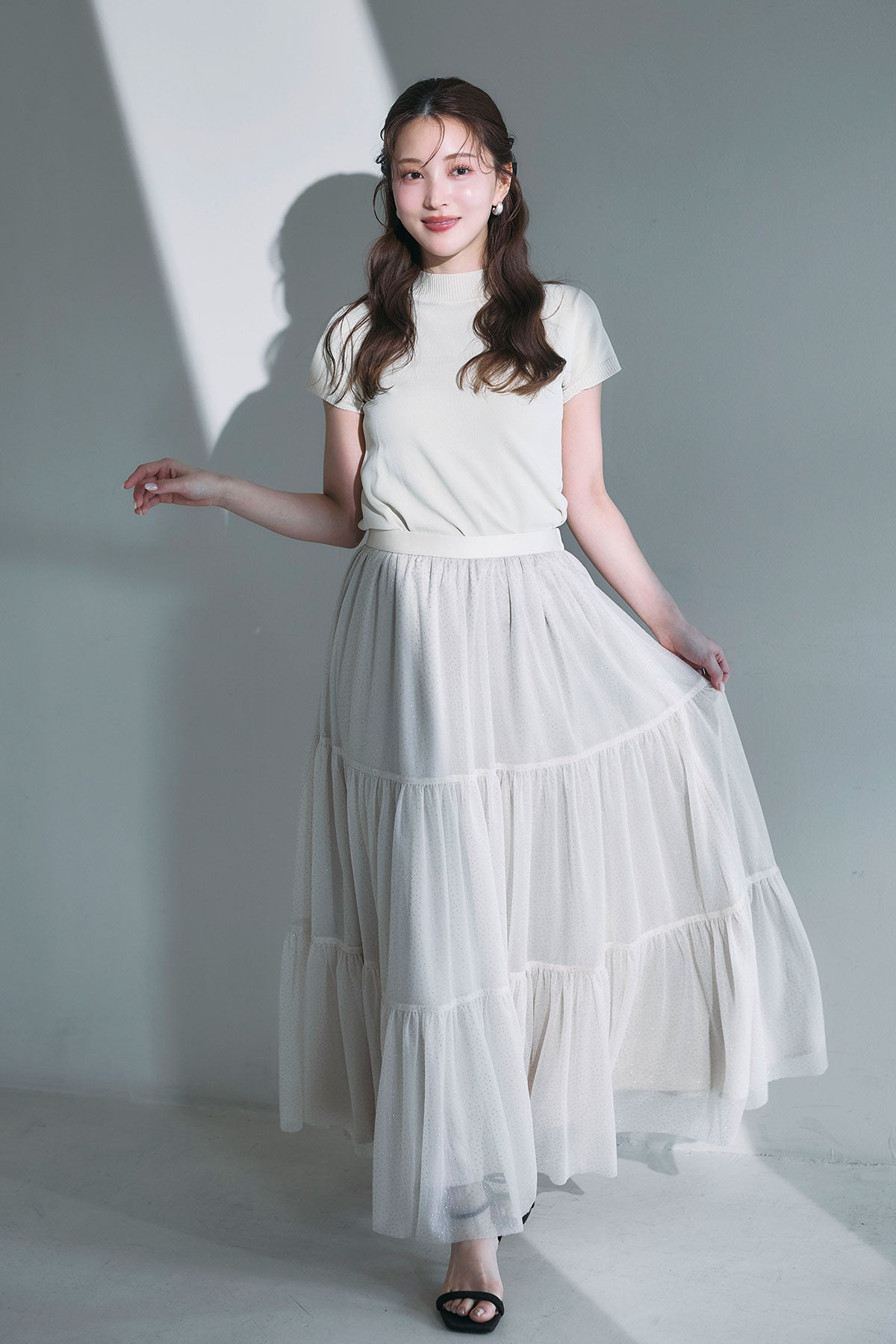 ラメチュールティアードスカート – poláura OFFICIAL ONLINE STORE 