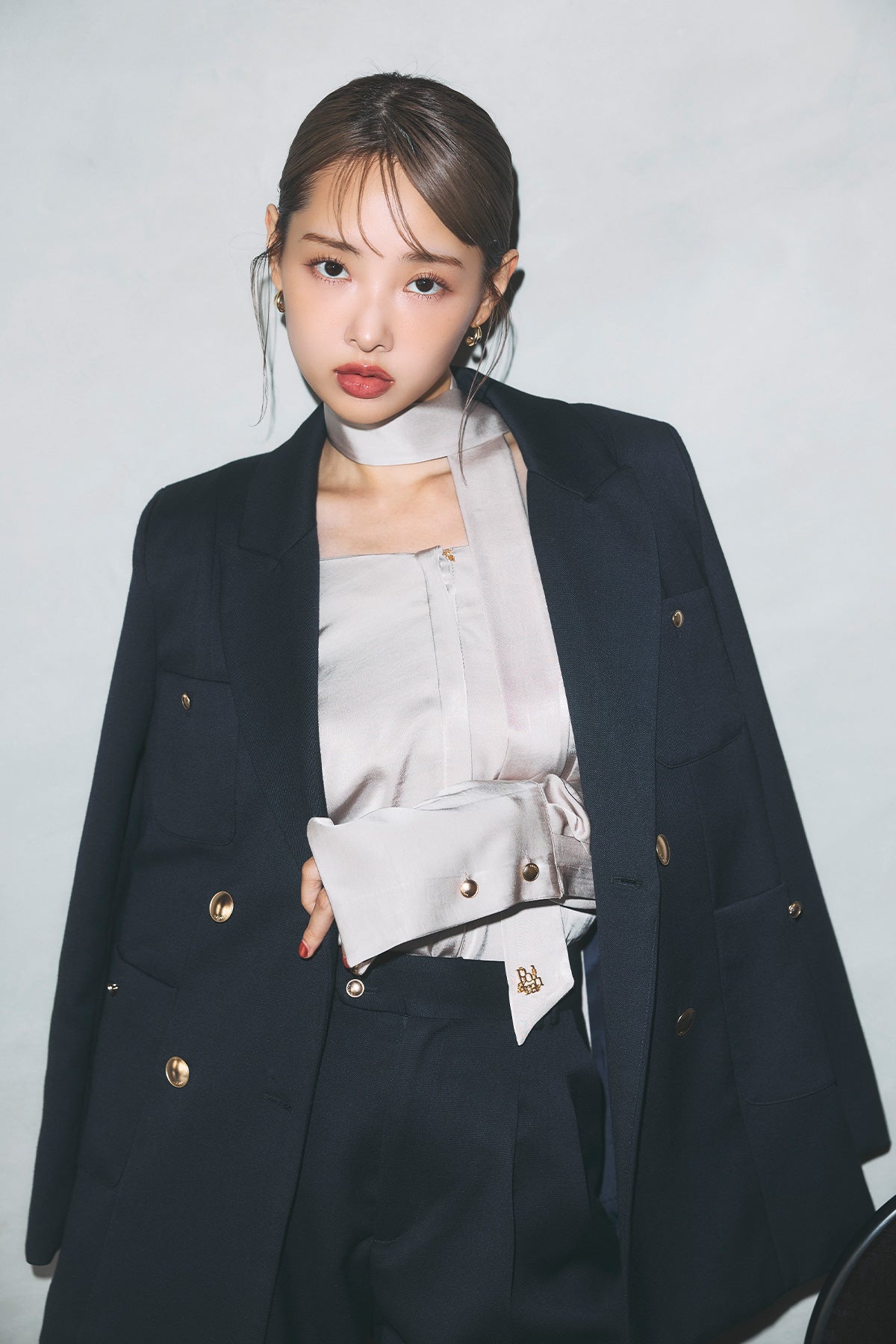 UNITED ARROWS サテンボウタイブラウス オフショルカジュアル 日本製 UNITED ARROWS サテンボウタイブラウス オフショルカジュアル 日本製