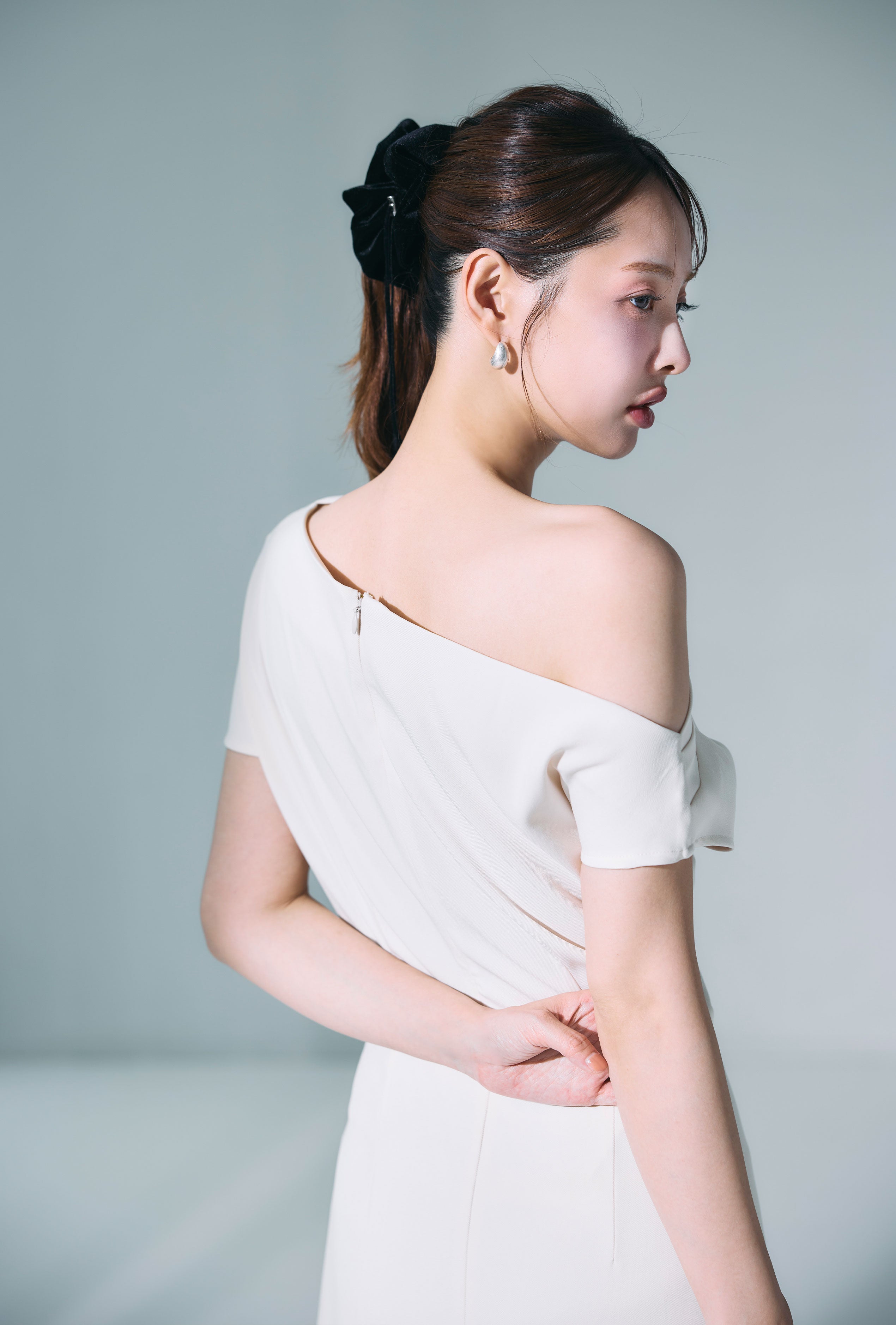 poláura ポローラ　ドレープワンショルダードレス ドレープワンショルダードレス – poláura OFFICIAL ONLINE STORE