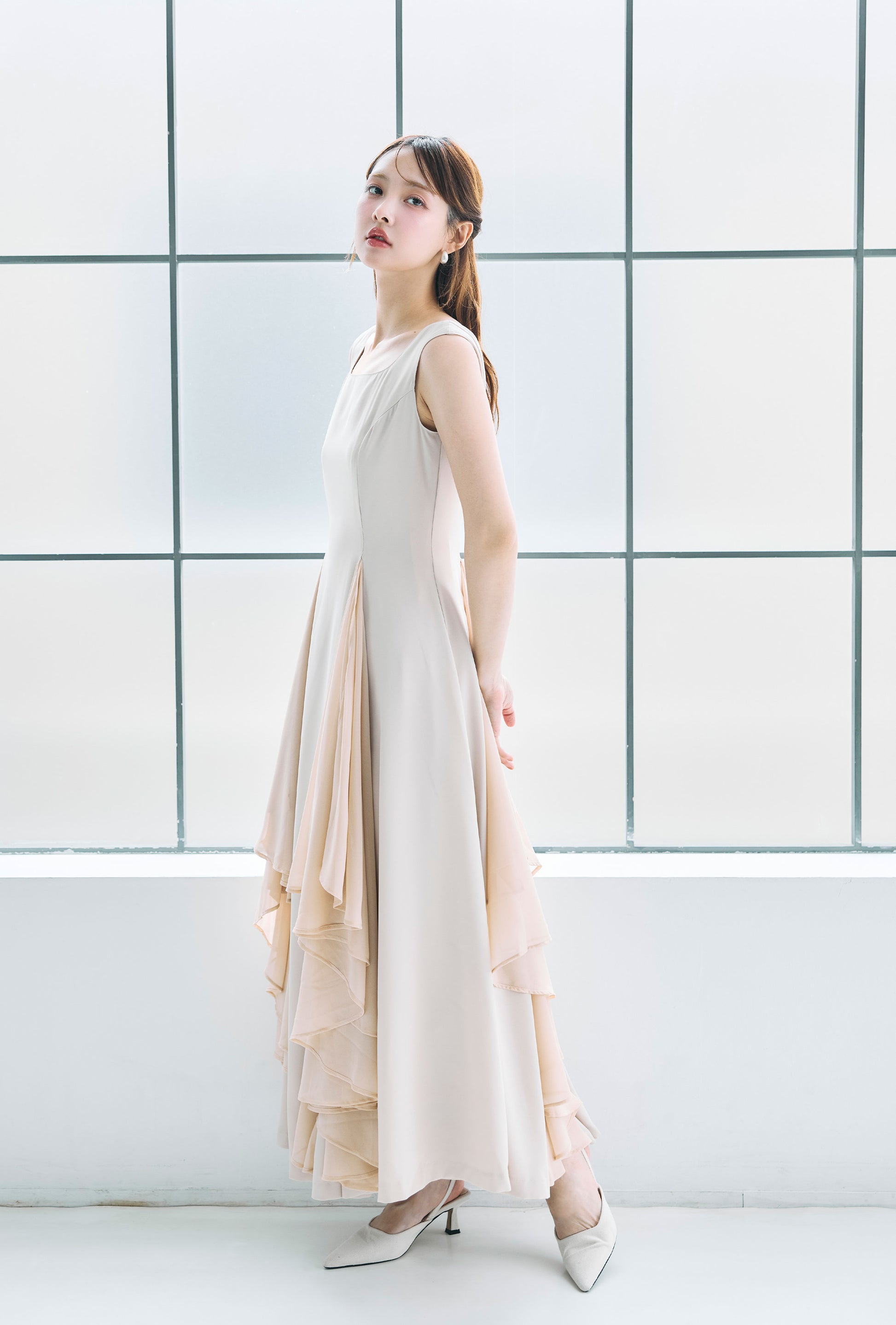 モデル身長：172cm　サイズ：M　カラー：pink beige