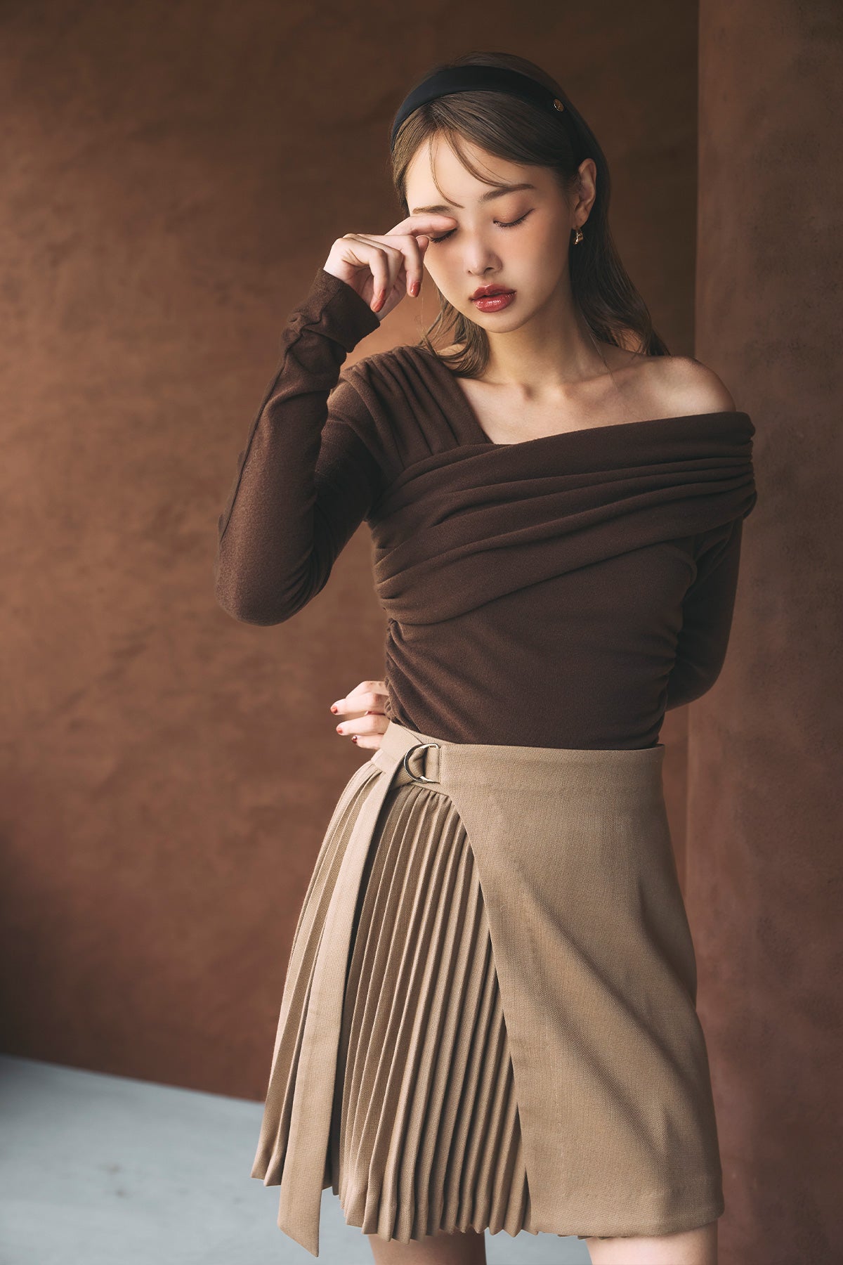 モデル身長：172cm サイズ：M カラー：camel