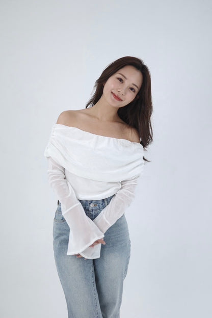 モデル身長：155cm　サイズ：FREE　カラー：white
