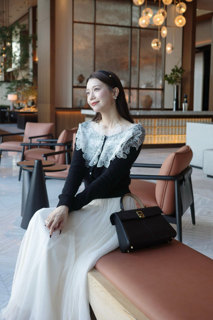 レースフリルカーディガン