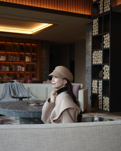 ショールカラーウールミドルコート