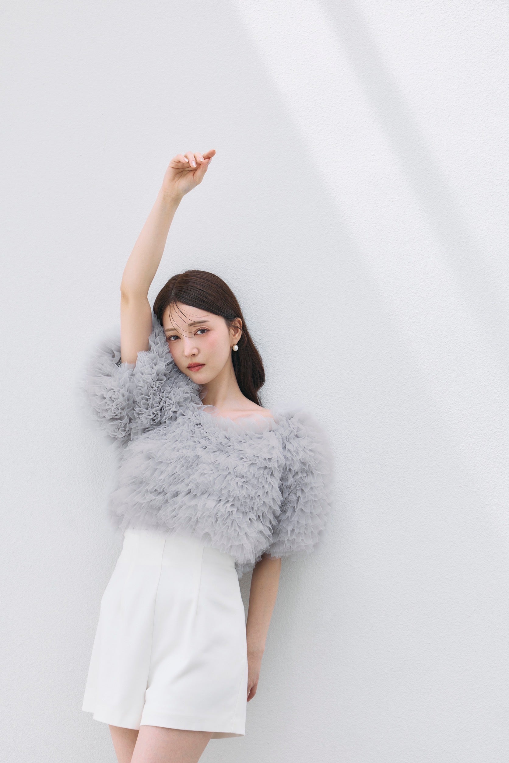 polaura スフレフリルボレロトップス ホワイト スフレフリルボレロトップス – poláura OFFICIAL ONLINE STORE