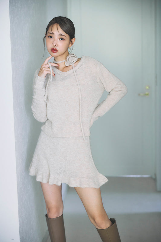 モデル身長：172cm サイズ：FREE カラー：white