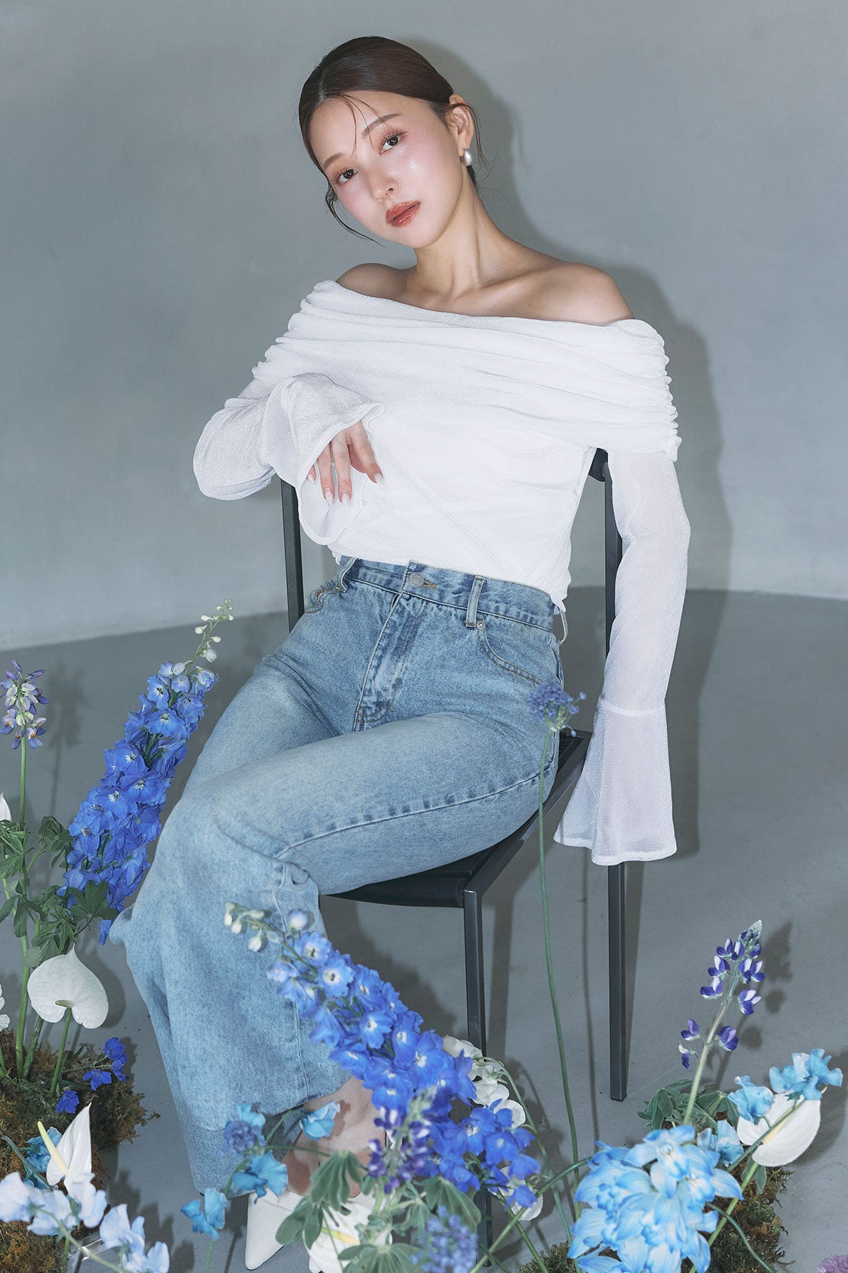 フロッキー2WAYシアーオフショルダー – poláura OFFICIAL ONLINE STORE