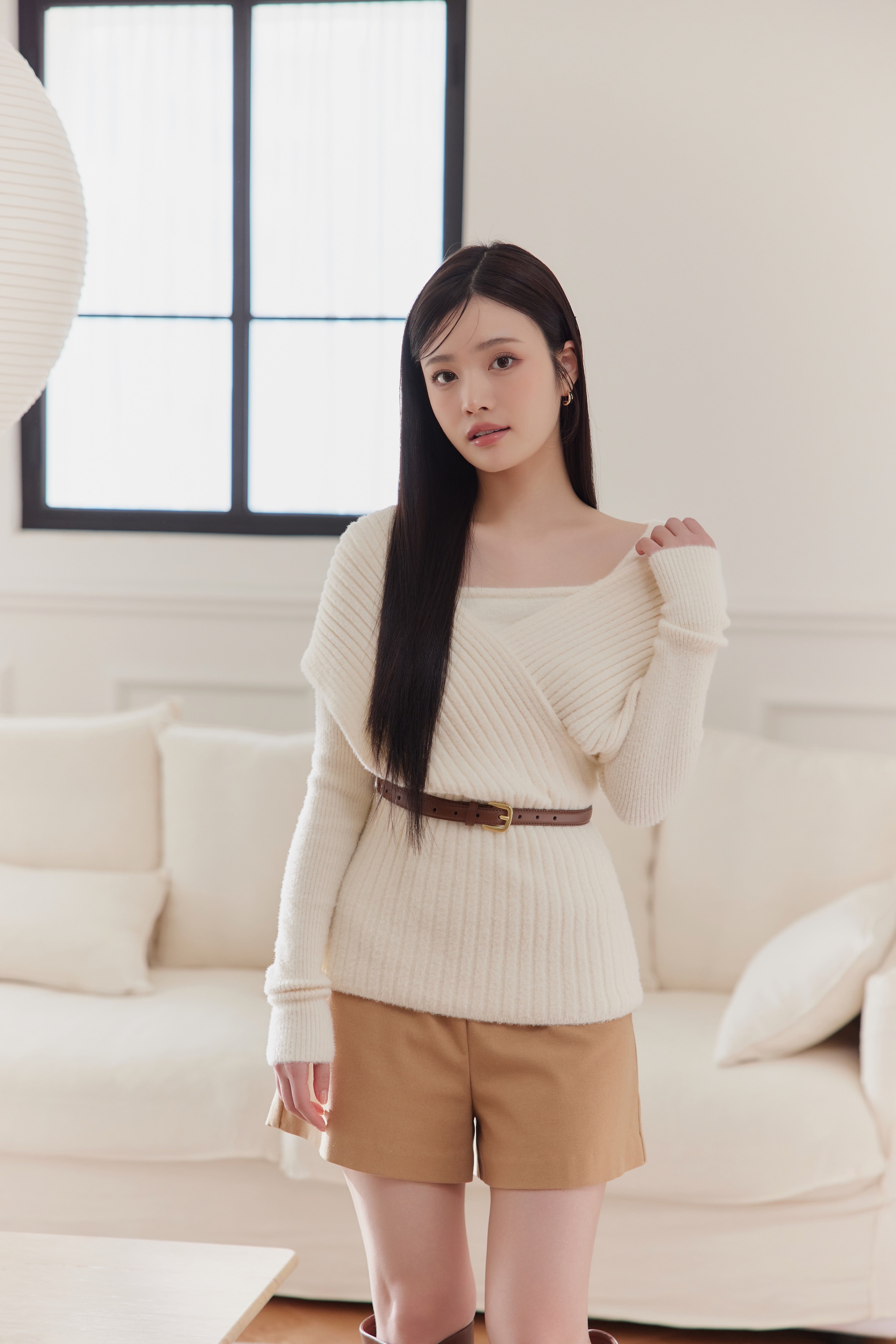 polaura ポローラ クラシックハイウェストショートパンツ WHITE S クラシックハイウエストショートパンツ – poláura OFFICIAL ONLINE STORE