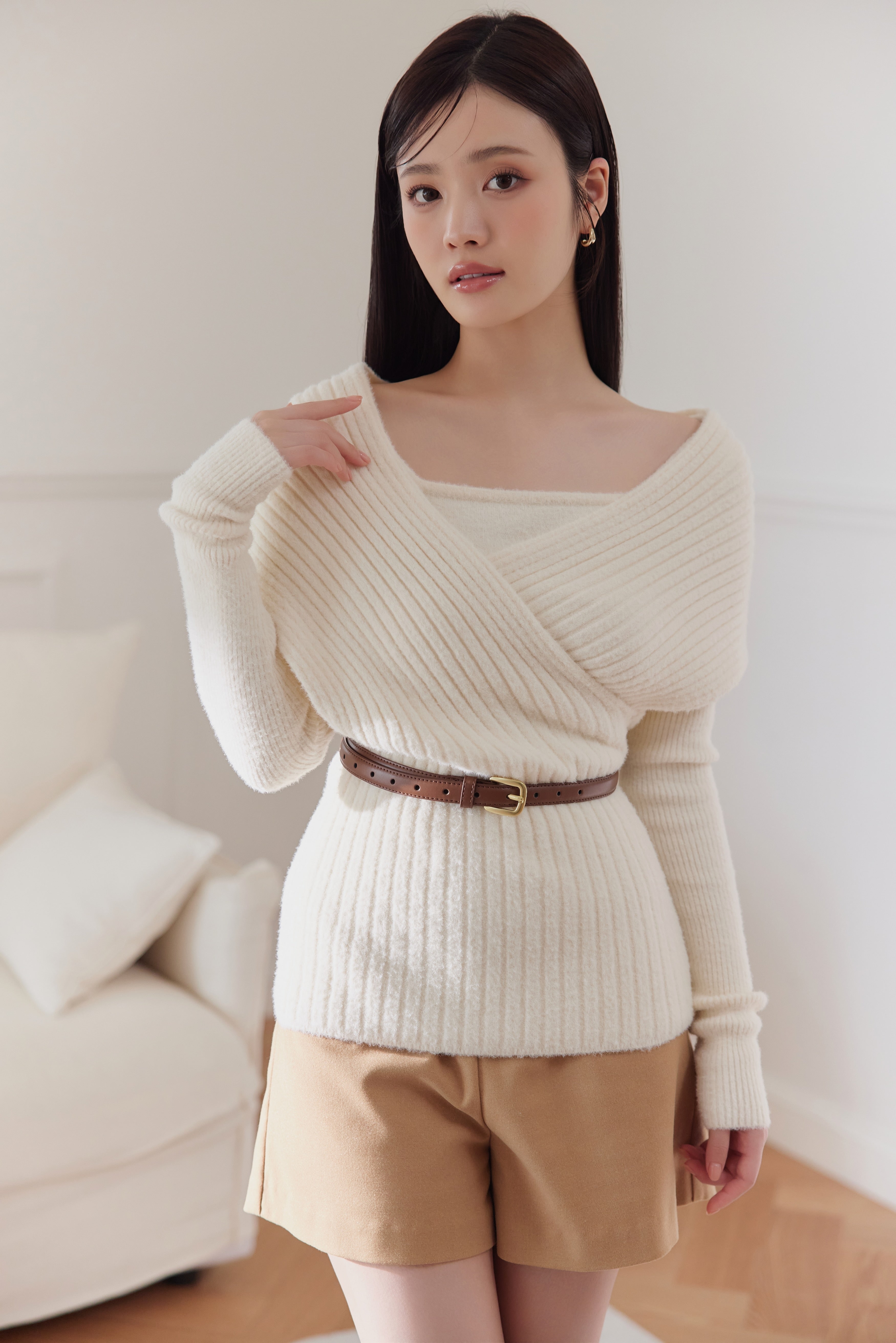 poláura ベルトセットカシュクールオフショルダーニット ベルトセットカシュクールオフショルダーニット – poláura OFFICIAL